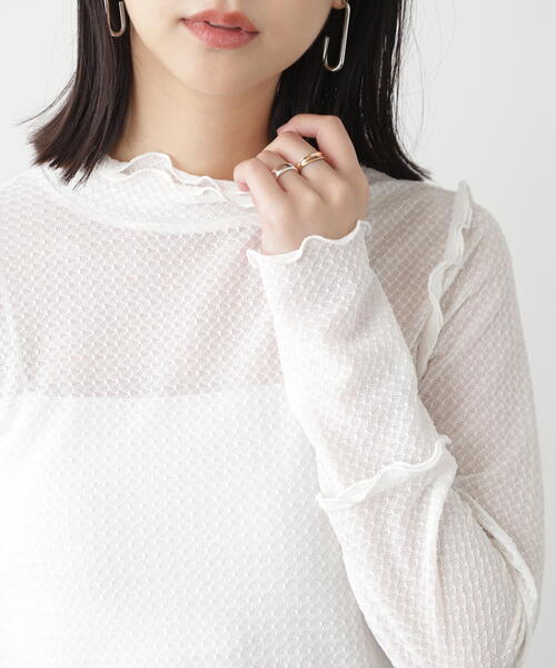 FREE'S MART(フリーズマート)の「◆フリルシアーハイネックカットソー(Tシャツ/カットソー・レディース・ブラック/ブルー/ホワイト・FREE)」の20枚目の写真