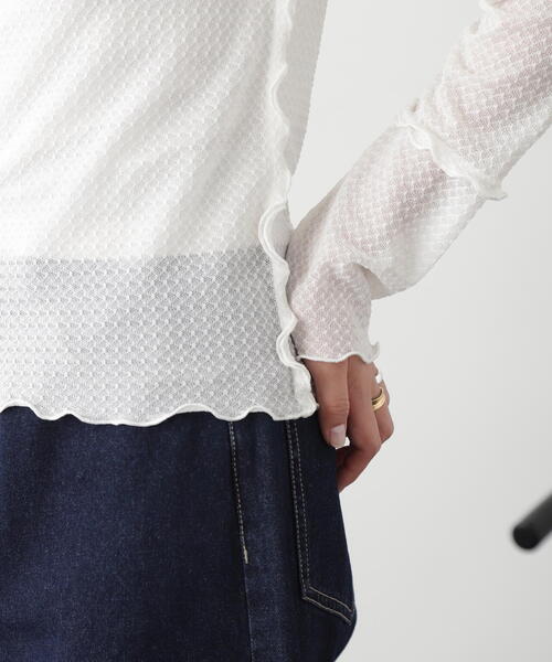 FREE'S MART(フリーズマート)の「◆フリルシアーハイネックカットソー(Tシャツ/カットソー・レディース・ブラック/ブルー/ホワイト・FREE)」の21枚目の写真