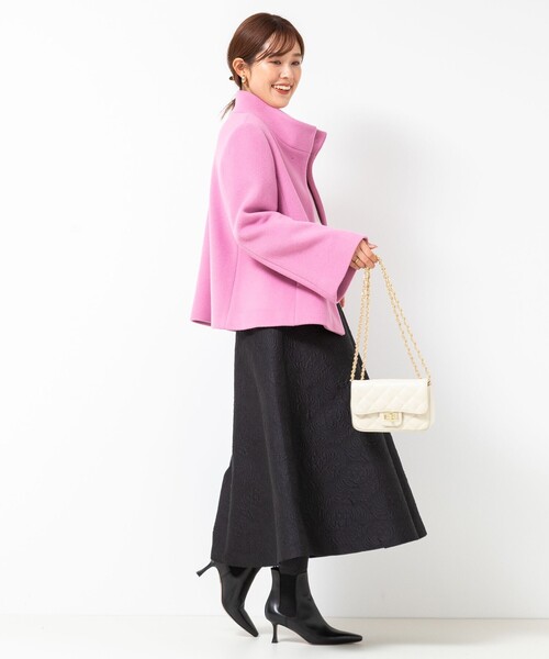 NOLLEY’S（ノーリーズ）の「ショートスタンドコート（その他アウター・レディース・ピンク/ブラック/ベージュ・38/36）」の22枚目の写真