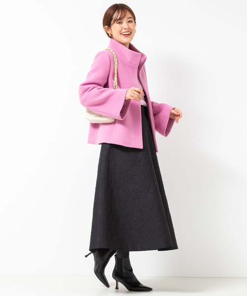 NOLLEY’S（ノーリーズ）の「ショートスタンドコート（その他アウター・レディース・ピンク/ブラック/ベージュ・38/36）」の21枚目の写真