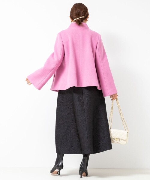 NOLLEY’S（ノーリーズ）の「ショートスタンドコート（その他アウター・レディース・ピンク/ブラック/ベージュ・38/36）」の20枚目の写真