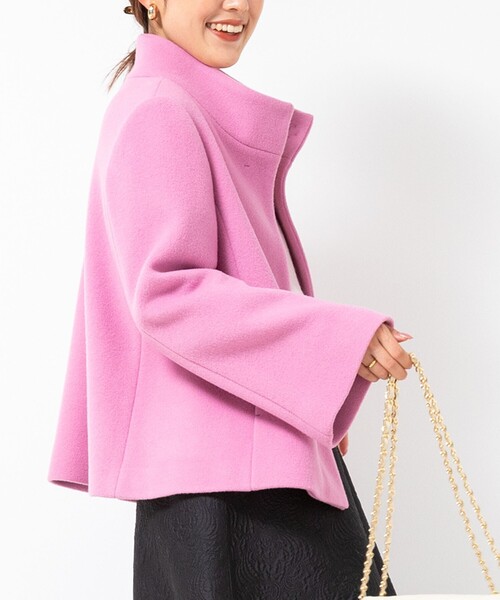 NOLLEY’S（ノーリーズ）の「ショートスタンドコート（その他アウター・レディース・ピンク/ブラック/ベージュ・38/36）」の18枚目の写真