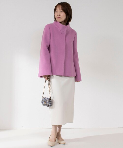 NOLLEY’S（ノーリーズ）の「ショートスタンドコート（その他アウター・レディース・ピンク/ブラック/ベージュ・38/36）」の16枚目の写真