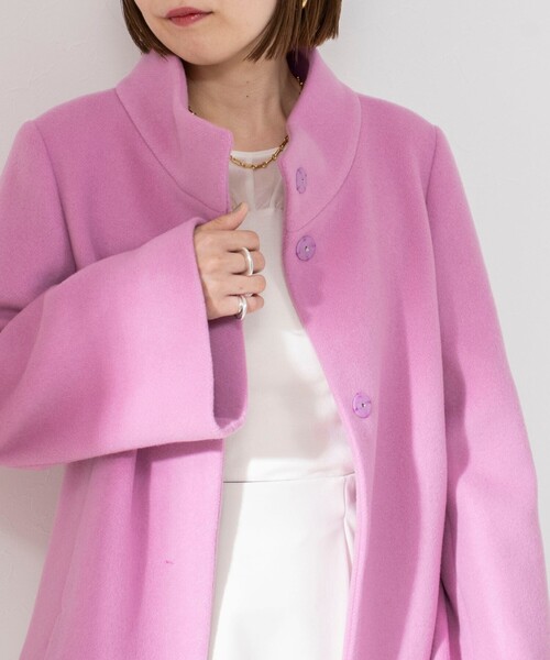 NOLLEY’S（ノーリーズ）の「ショートスタンドコート（その他アウター・レディース・ピンク/ブラック/ベージュ・38/36）」の12枚目の写真