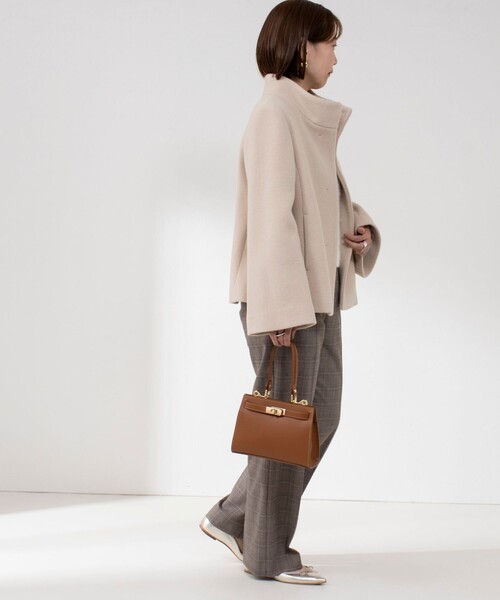 NOLLEY’S（ノーリーズ）の「ショートスタンドコート（その他アウター・レディース・ピンク/ブラック/ベージュ・38/36）」の4枚目の写真