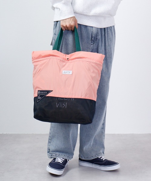KAKSI(カクシ)の「KAKSI KASANELUトートBAG(トートバッグ・メンズ・カーキ系/ブラック系/グレー系/ピンク系・FREE)」の14枚目の写真