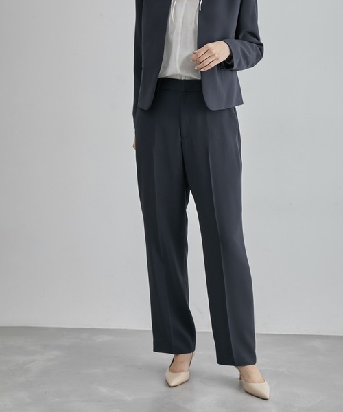 ROPE'(ロペ)の「ジョーゼットストレートパンツ/セットアップ対応・セレモニー対応(その他パンツ・レディース・ブルー系その他4/ネイビー/ブラック・38/40/36)」の3枚目の写真