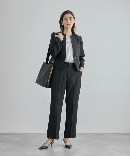 ROPE'(ロペ)の「ジョーゼットストレートパンツ/セットアップ対応・セレモニー対応(その他パンツ・レディース・ブルー系その他4/ネイビー/ブラック・38/40/36)」の10枚目の写真