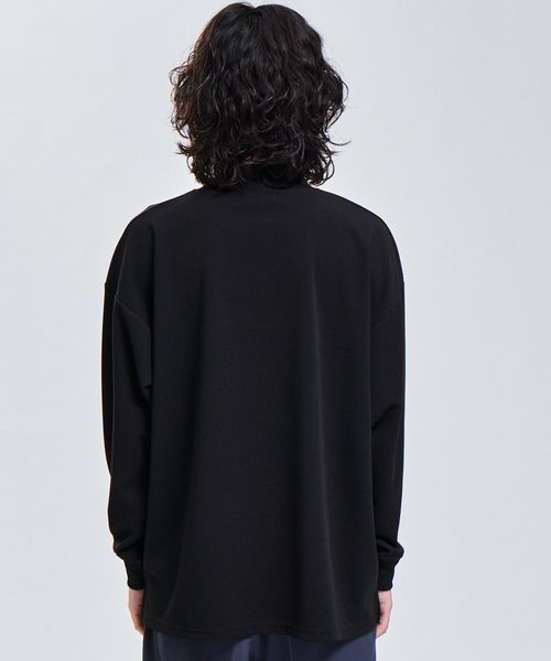 AH ABAHOUSE（エーエイチアバハウス）の「【AH ABAHOUSE】ジョーゼット モックネック カットソー / 長袖Tシャツ / ロンT（Tシャツ/カットソー・メンズ・グレイッシュベージュ/ブラック/グレイッシュブルー/グレー/ホワイト/パープル/ダークグリーン/スモークピンク・46/48）」の11枚目の写真