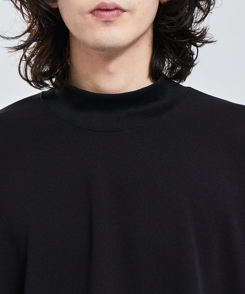 AH ABAHOUSE（エーエイチアバハウス）の「【AH ABAHOUSE】ジョーゼット モックネック カットソー / 長袖Tシャツ / ロンT（Tシャツ/カットソー・メンズ・グレイッシュベージュ/ブラック/グレイッシュブルー/グレー/ホワイト/パープル/ダークグリーン/スモークピンク・46/48）」の12枚目の写真