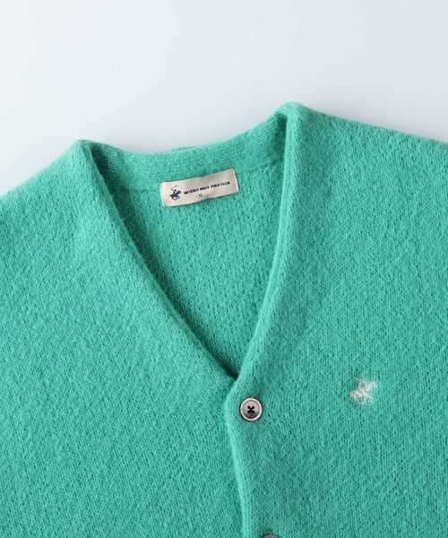 BEVERLY HILLS POLO CLUB(ビバリーヒルズポロクラブ)の「【BEVERLY HILLS POLO CLUB】モヘアニットカラーカーディガン(カーディガン/ボレロ・レディース・ケリーグリーン/レッド・M/L)」の9枚目の写真
