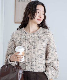 WEGO/ミックスブークレ2WAYカーディガン