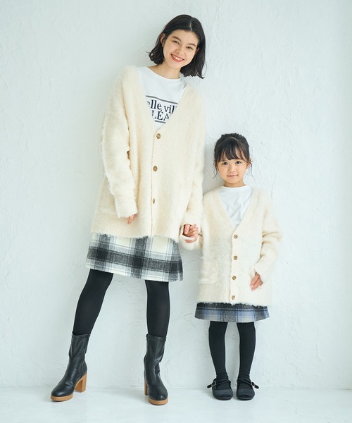 ROPE' PICNIC(ロペピクニック)の「【KIDS】シャギーチェック台形スカート/リンクコーデ(スカート・キッズ・ブルー系その他6/ホワイト系その他2・140/130/120/150)」の20枚目の写真