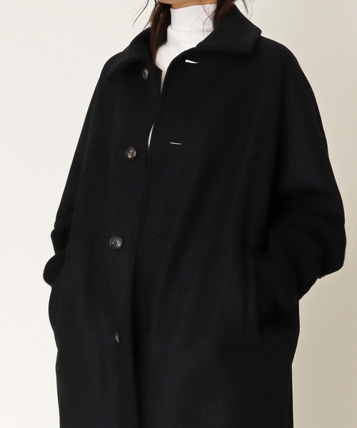 Hart(ハート)の「Hart / sleeve rib sander coat(スリーブリブ切り替えサンダーコート)(ノーカラーコート・レディース・ブラック・38)」の6枚目の写真