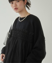 ANGIE | チュール ドッキングニット(ニット/セーター)