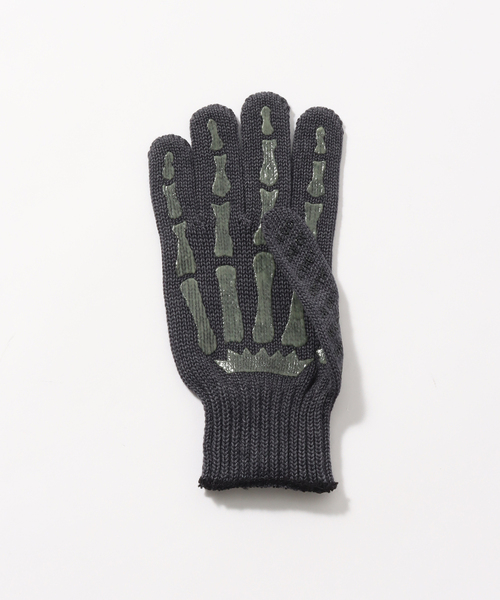 JOINT WORKS（ジョイントワークス）の「【DOWN ON THE CORNER/ダウンオンザコーナー】 SKULL GLOVE（手袋・メンズ・チャコールグレー・FREE）」の3枚目の写真
