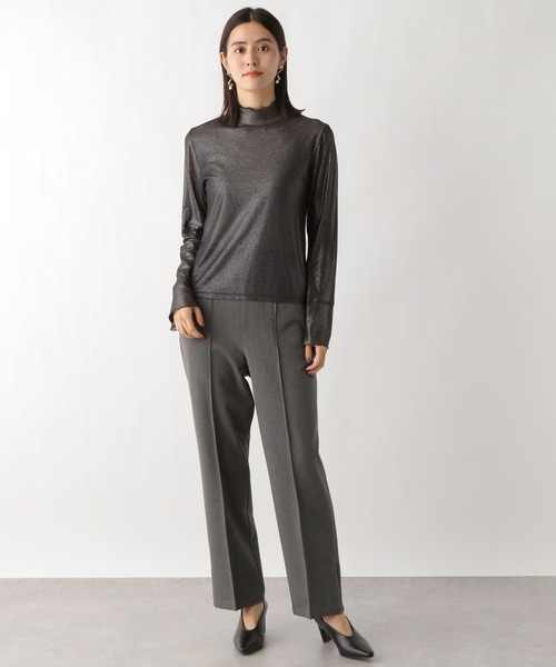 LEPSIM（レプシィム）の「【jours heureux】チュールハクプリント長袖　983678（Tシャツ/カットソー・レディース・ブラック/グレー・FREE）」の6枚目の写真