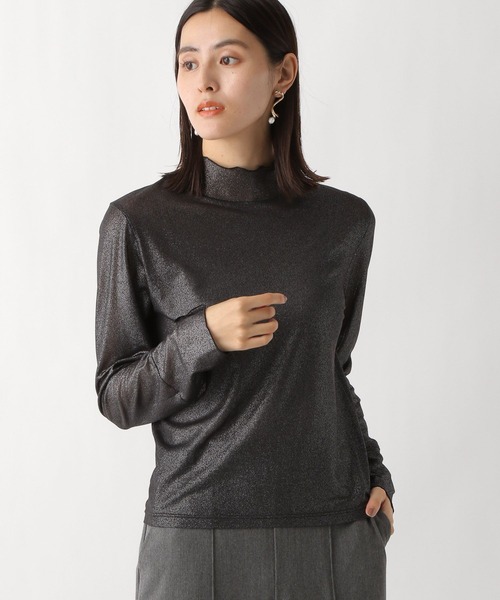 LEPSIM（レプシィム）の「【jours heureux】チュールハクプリント長袖　983678（Tシャツ/カットソー・レディース・ブラック/グレー・FREE）」の4枚目の写真