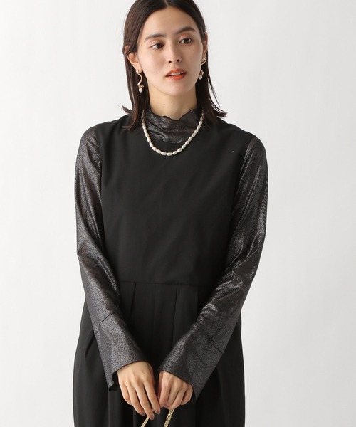 LEPSIM（レプシィム）の「【jours heureux】チュールハクプリント長袖　983678（Tシャツ/カットソー・レディース・ブラック/グレー・FREE）」の10枚目の写真