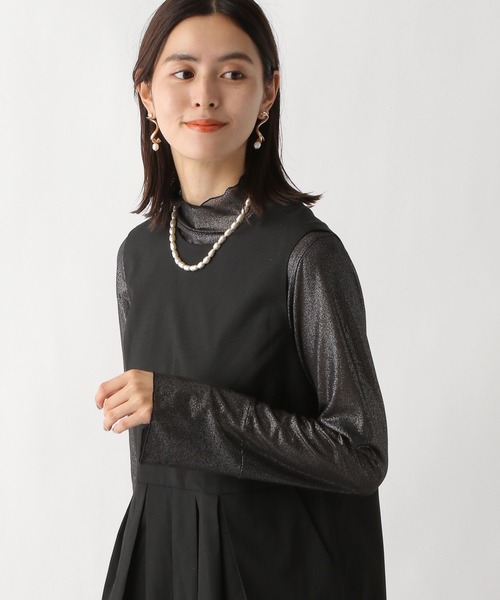 LEPSIM（レプシィム）の「【jours heureux】チュールハクプリント長袖　983678（Tシャツ/カットソー・レディース・ブラック/グレー・FREE）」の11枚目の写真