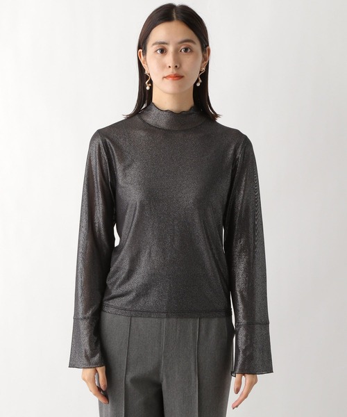 LEPSIM（レプシィム）の「【jours heureux】チュールハクプリント長袖　983678（Tシャツ/カットソー・レディース・ブラック/グレー・FREE）」の14枚目の写真