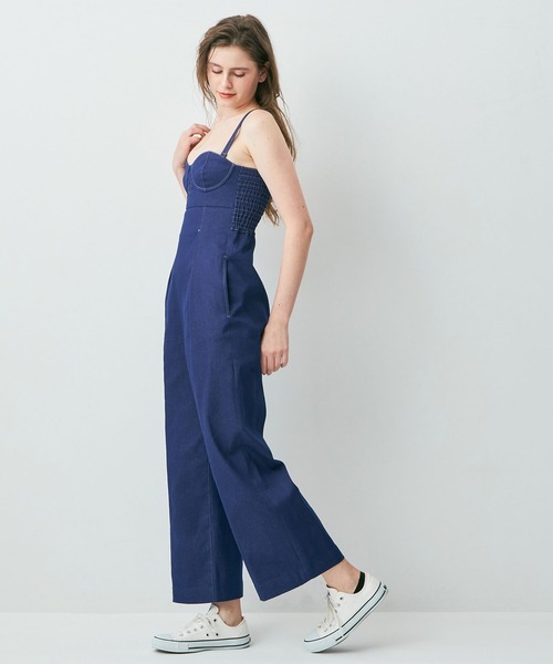 ME COUTURE(ミークチュール)の「ビスチェオールインワン(サロペット/オーバーオール・レディース・オリーブ/ブルー/ブラック・0/1)」の14枚目の写真