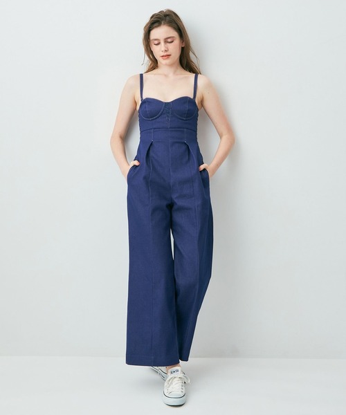 ME COUTURE(ミークチュール)の「ビスチェオールインワン(サロペット/オーバーオール・レディース・オリーブ/ブルー/ブラック・0/1)」の16枚目の写真
