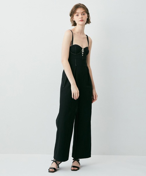 ME COUTURE(ミークチュール)の「ビスチェオールインワン(サロペット/オーバーオール・レディース・オリーブ/ブルー/ブラック・0/1)」の21枚目の写真
