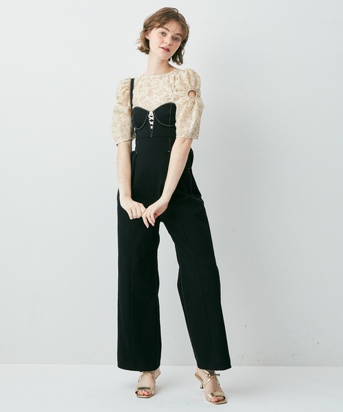 ME COUTURE(ミークチュール)の「ビスチェオールインワン(サロペット/オーバーオール・レディース・オリーブ/ブルー/ブラック・0/1)」の20枚目の写真