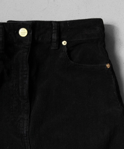 GANNI（ガニー）の「GANNI Washed Corduroy Long Skrt（スカート・レディース・ブラック・32）」の2枚目の写真