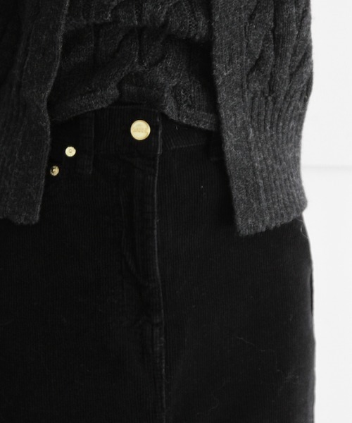 GANNI（ガニー）の「GANNI Washed Corduroy Long Skrt（スカート・レディース・ブラック・32）」の8枚目の写真