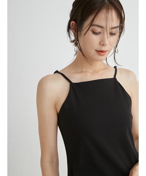 【新品未使用】emmi atelier　2wayシアードットワンピース　ネイビー emmi（エミ）の「【emmi atelier】2wayシアードットワンピース
