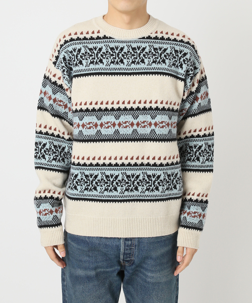 JOURNAL STANDARD relume（ジャーナルスタンダード　レリューム）の「フェアアイル クルーネックニット（ニット/セーター・メンズ・ホワイト系その他/ブラックミックス・LARGE/MEDIUM）」の17枚目の写真