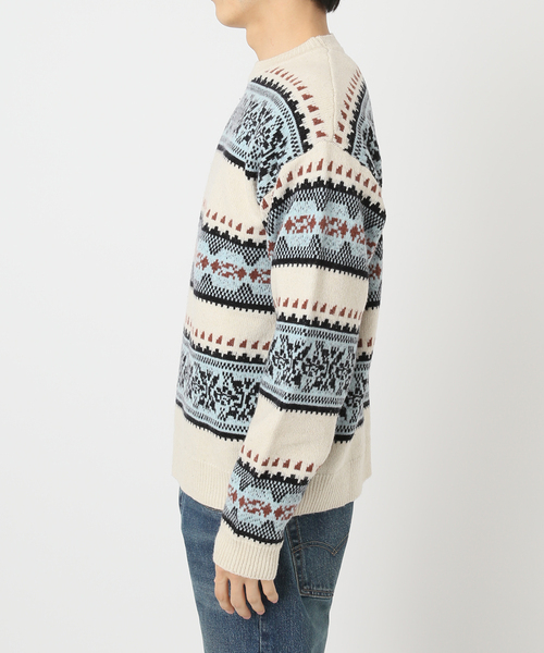 JOURNAL STANDARD relume（ジャーナルスタンダード　レリューム）の「フェアアイル クルーネックニット（ニット/セーター・メンズ・ホワイト系その他/ブラックミックス・LARGE/MEDIUM）」の16枚目の写真