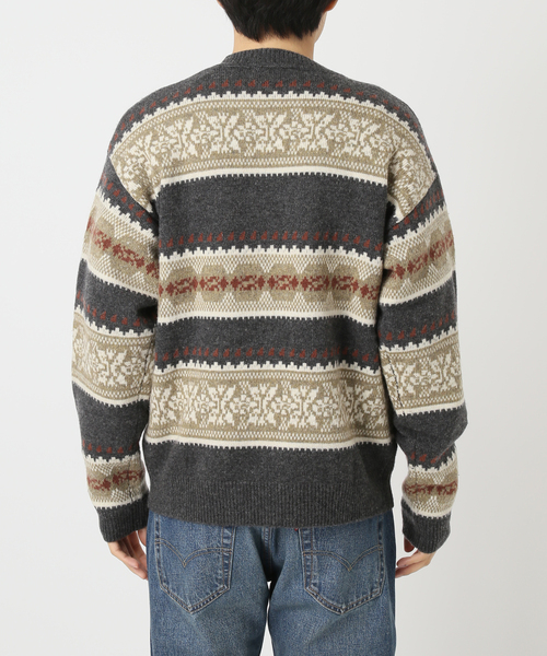 JOURNAL STANDARD relume（ジャーナルスタンダード　レリューム）の「フェアアイル クルーネックニット（ニット/セーター・メンズ・ホワイト系その他/ブラックミックス・LARGE/MEDIUM）」の7枚目の写真