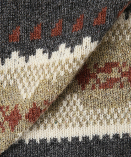 JOURNAL STANDARD relume（ジャーナルスタンダード　レリューム）の「フェアアイル クルーネックニット（ニット/セーター・メンズ・ホワイト系その他/ブラックミックス・LARGE/MEDIUM）」の6枚目の写真
