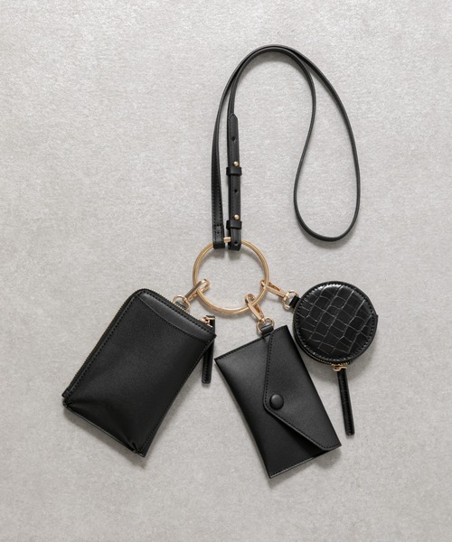 COLONY 2139（コロニートゥーワンスリーナイン）の「3連ショルダーバッグ/スマホショルダー/スマホポーチ（ショルダーバッグ・レディース・ホワイト/ブラック系その他/ライトベージュ/ブラック/シルバー/ゴールド・FREE）」の10枚目の写真