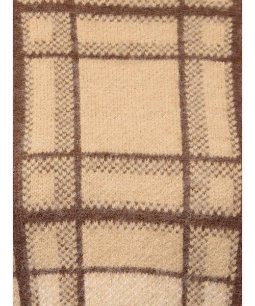 EMODA（エモダ）の「ジャガードチェックニット（ニット/セーター・レディース・ブラック/ベージュ/ネイビー・FREE）」の12枚目の写真