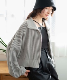 WEGO | WEGO/【24年春夏新作】ダブルジップショートカーデ(カーディガン/ボレロ)