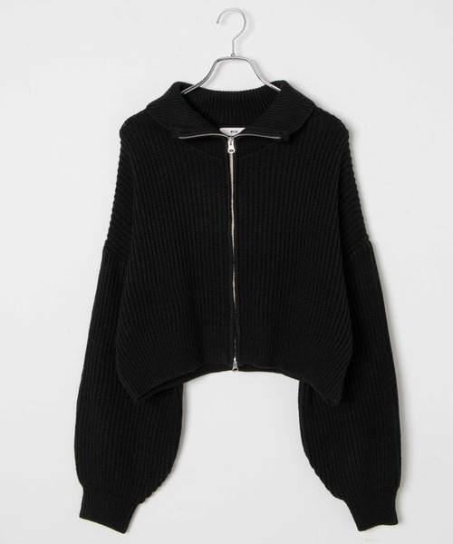 WEGO（ウィゴー）の「WEGO/【人気すぎて再入荷！】ダブルジップショートカーデ（カーディガン/ボレロ・レディース・ブルー/アイボリー/グレー/ブラック・FREE）」の13枚目の写真