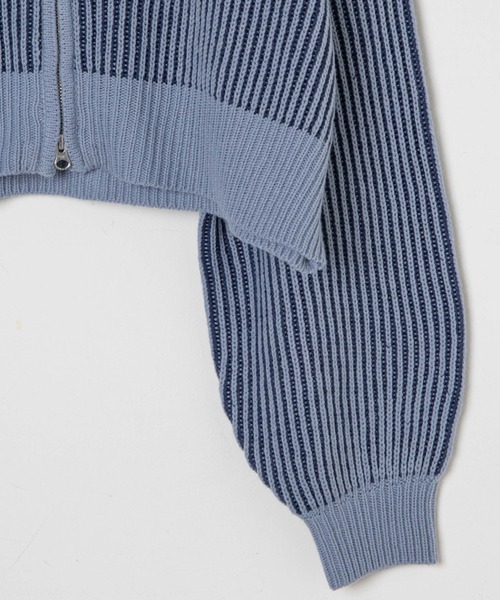 WEGO（ウィゴー）の「WEGO/【人気すぎて再入荷！】ダブルジップショートカーデ（カーディガン/ボレロ・レディース・ブルー/アイボリー/グレー/ブラック・FREE）」の19枚目の写真