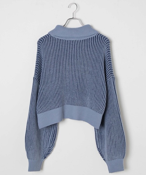 WEGO（ウィゴー）の「WEGO/【人気すぎて再入荷！】ダブルジップショートカーデ（カーディガン/ボレロ・レディース・ブルー/アイボリー/グレー/ブラック・FREE）」の16枚目の写真