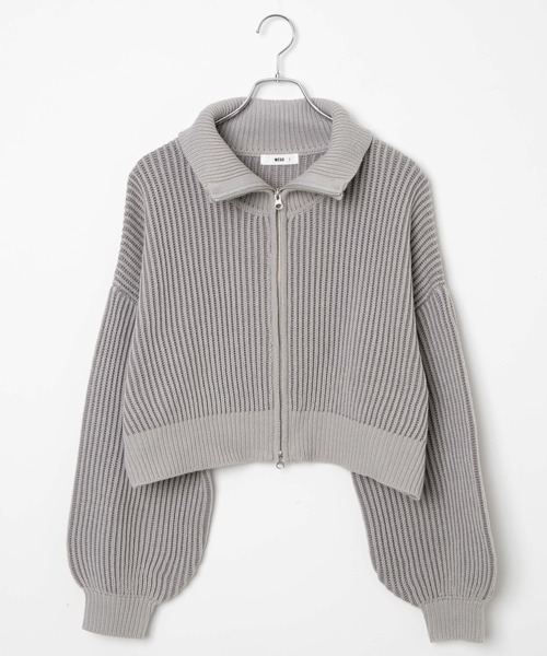 WEGO（ウィゴー）の「WEGO/【人気すぎて再入荷！】ダブルジップショートカーデ（カーディガン/ボレロ・レディース・ブルー/アイボリー/グレー/ブラック・FREE）」の14枚目の写真