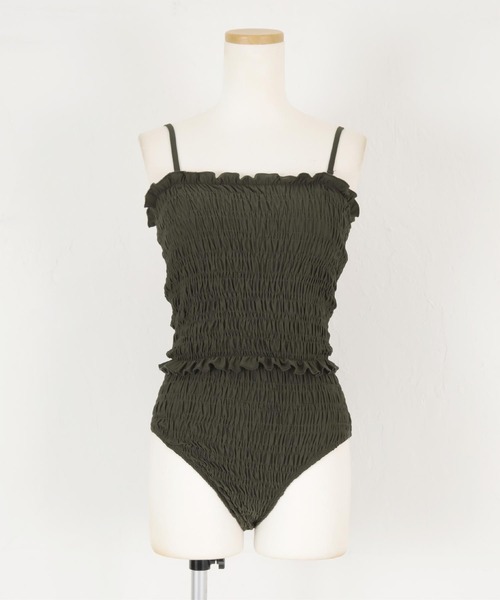 UR'S（ユアーズ）の「2wayシャーリングビキニ/水着（水着・レディース・ブラック/ダークカーキ・S/L/M）」の19枚目の写真