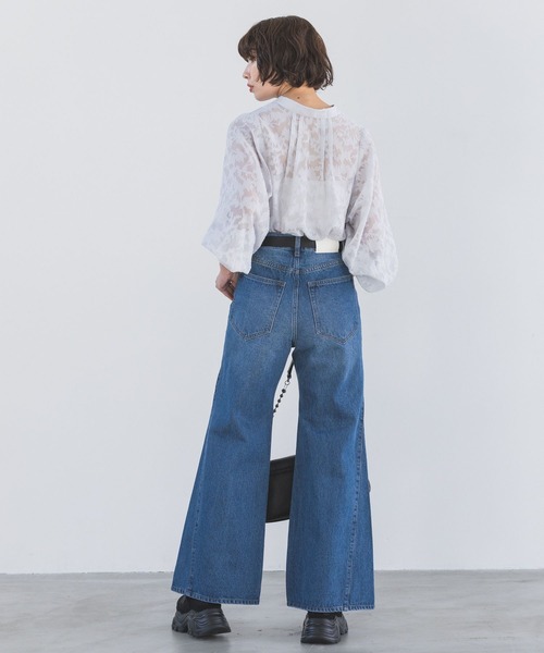 PAGEBOY（ページボーイ）の「レースジャガード2WAYブラウス（シャツ/ブラウス・レディース・オフホワイト/ブラック/グレイッシュベージュ/スカイブルー・FREE）」の22枚目の写真