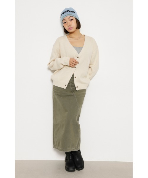 LAGUA GEM（ラグアジェム）の「BEND デニムスカート（デニムスカート・レディース・ブラック/カーキ・SMALL/MEDIUM/X-SMALL）」の3枚目の写真