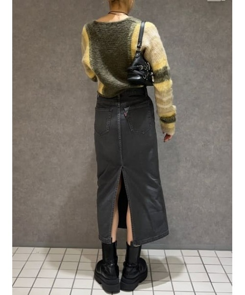 LAGUA GEM（ラグアジェム）の「BEND デニムスカート（デニムスカート・レディース・ブラック/カーキ・SMALL/MEDIUM/X-SMALL）」の17枚目の写真