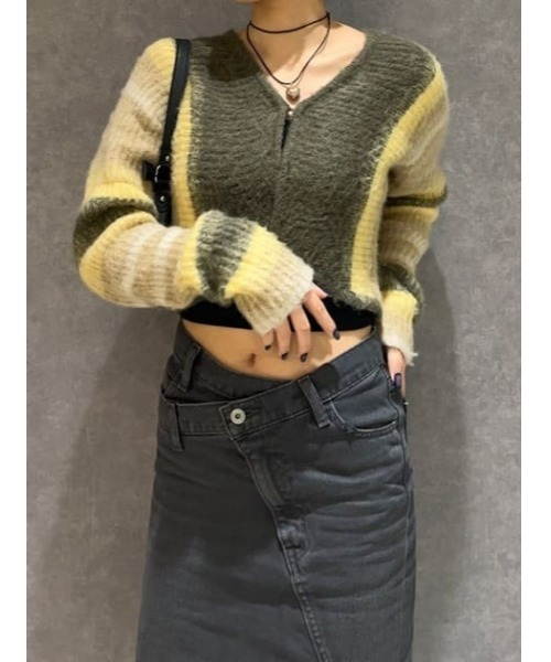 LAGUA GEM（ラグアジェム）の「BEND デニムスカート（デニムスカート・レディース・ブラック/カーキ・SMALL/MEDIUM/X-SMALL）」の18枚目の写真