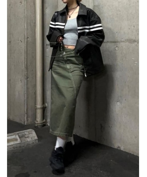 LAGUA GEM（ラグアジェム）の「BEND デニムスカート（デニムスカート・レディース・ブラック/カーキ・SMALL/MEDIUM/X-SMALL）」の21枚目の写真