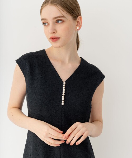 新品【APPLAUDIR】シャイニーツイード パールデザインドレス セール】【APPLAUDIR】シャイニーツイード パールデザインドレス